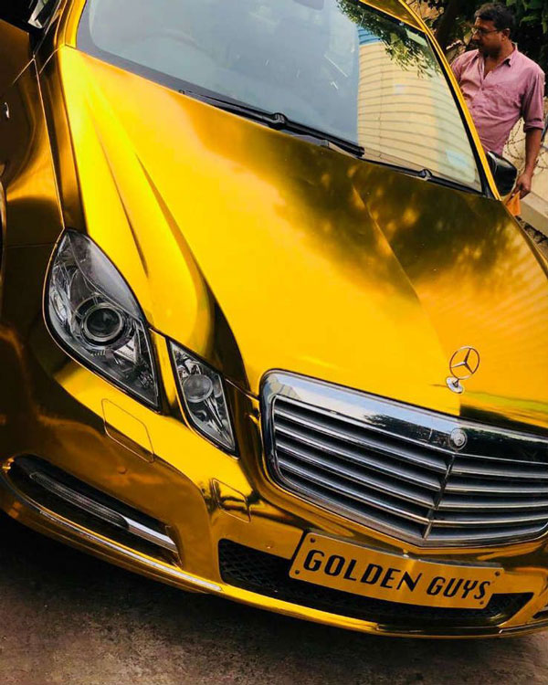 Golden Color Vehicle Which Owned By Gold Obsessed People In India