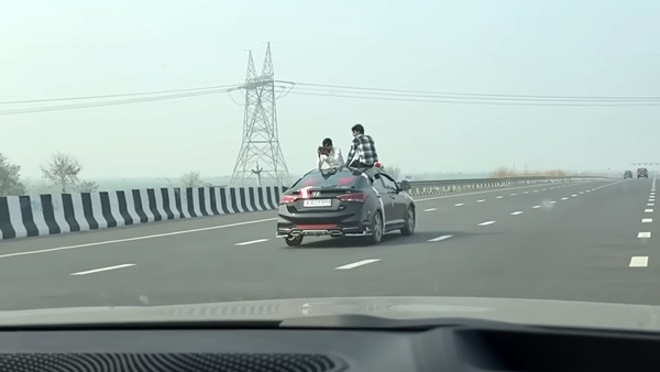Couple Photoshoot While Opening Hyundai Verna Sunroof 