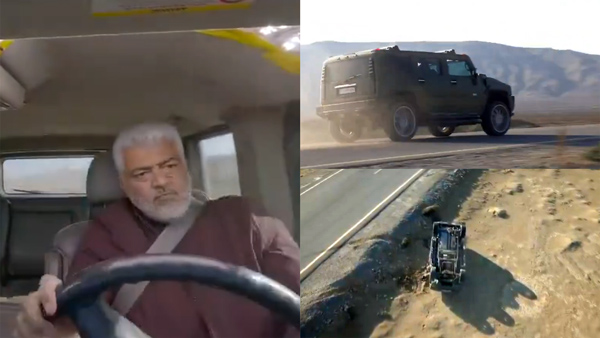 Tollywood Super Star Ajith Kumar Scariest Car Stunt Video Going Viral