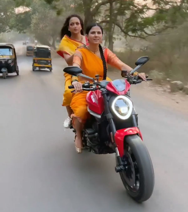 Daisy Bopanna Riding Her New Ducati Superbike