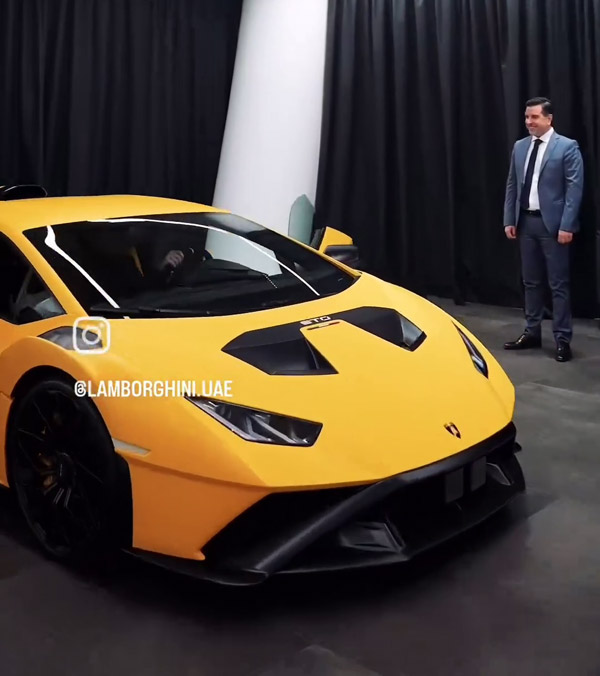 Indian father surprises son with Lamborghini Huracan STO on 18th birthday