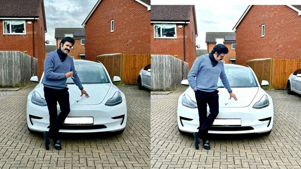 Actor Manoj K Jayan Buy Tesla Model 3 Car