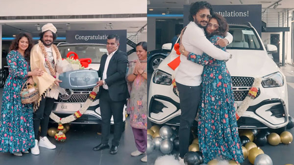 Sandalwood Cute Couple Actor Vasishta Simha And Haripriya Buys Mercedes-Benz GLE 450d Car