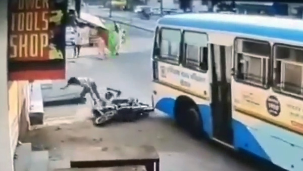 haryana-bus-driver-collided-chain-snatchers-video-viral