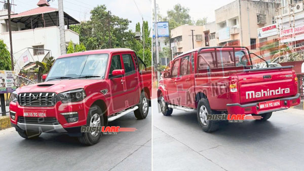2025 Mahindra Scorpio Pickup Truck Spotted on Test Drives in India