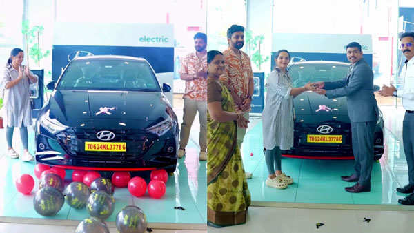 Young Actress Malavika Krishnadas Buys Hyundai I20 N-Line Car Family Very Happy