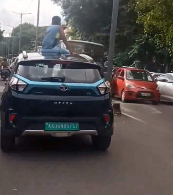 5-Star Rated Tata Nexon Owner Allows Child to Ride on Moving SUV s Roof