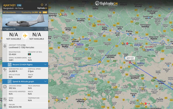 sheikh-hasina-c130j-hercules-flight-details