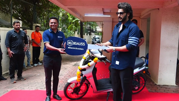 Actor Arjun Kapoor Buys BGauss RUV 350 Max Electric Scooter Rs 1 35 Lakh 120 Km Range
