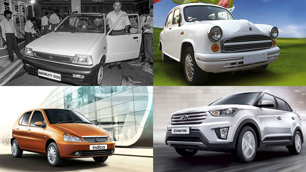 Top 9 Most Iconic Revolutionary Cars In India Maruti 800 Ambassador Nano Indica Santro to Creta