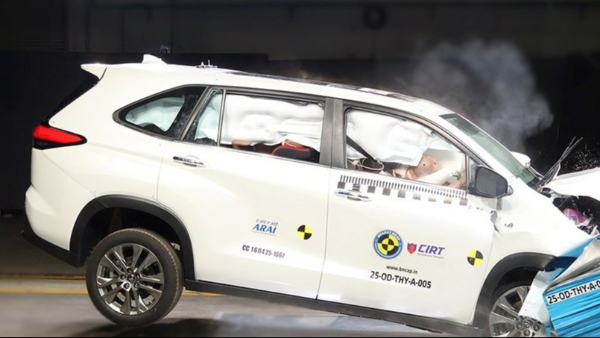 Toyota Innova Hycross Mpv Get 5 Star safety rating in Bharat NCAP Crash Test Details