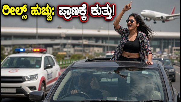 Hyderabad Airport Car Stunt: Woman Performs Dangerous Stunt for Reels, Police Take Action (2026) Hyderabad Airport Car Stunt: Woman Performs Dangerous Stunt for Reels, Police Take Action (2026)