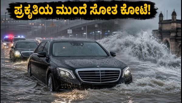 Mukesh Ambani Mercedes-Benz S-Class Guard Convoy Stuck in Mumbai Rains: Technical Limitations