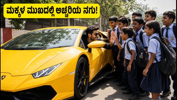 Lamborghini Owner Surprises School Children with Supercar: Viral Video Wins Hearts Online 2026