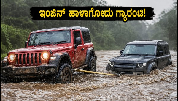 Mahindra Thar Towing Land Rover Defender: Monsoon Driving Risks and Hydrolock Dangers 2026