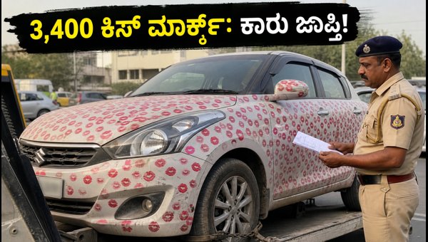 Maruti Suzuki Swift Covered in 3,400 Lipstick Marks Seized by Police: Fines and Rules Explained (2026)