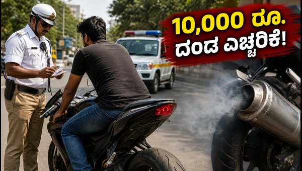 Modified Silencer Fine 2026: Police Crackdown on Illegal Exhausts and Pressure Horns in India