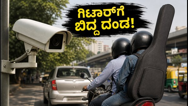 Bengaluru AI Traffic Camera Fines Biker for Guitar Bag Mistaken as Pillion Rider (2026)