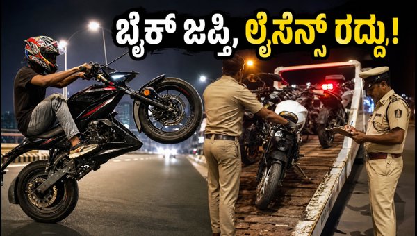 Bengaluru Bike Stunts Crackdown: Police Seize Vehicles and Suspend Licenses for Illegal Riding