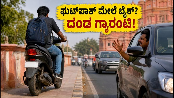 Jaipur Viral Video: Heavy Fines for Footpath Riding and Illegal Honking Under Motor Vehicle Act 2026 Jaipur Viral Video: Heavy Fines for Footpath Riding and Illegal Honking Under Motor Vehicle Act 2026