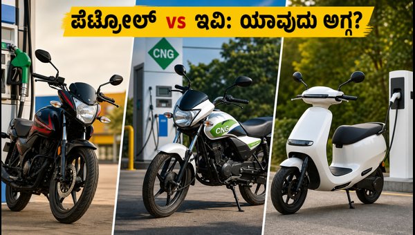 Petrol vs CNG vs EV Cost Comparison 2026: Best Mileage Bikes and Electric Scooters for Daily Commute Petrol vs CNG vs EV Cost Comparison 2026: Best Mileage Bikes and Electric Scooters for Daily Commute