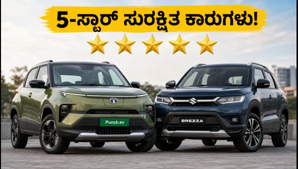 Tata Punch.ev and Maruti Brezza 5-Star Bharat NCAP Safety Rating: Best Cars Under 12 Lakhs 2026
