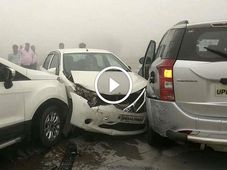 മൂടല്‍മഞ്ഞ്; യമുന എക്‌സ്പ്രസ്‌വേയില്‍ ഒന്നിന് പിറകെ ഒന്നായി വാഹനങ്ങളുടെ കൂട്ടയിടി