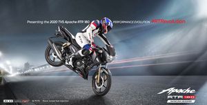 ബിഎസ്-VI അപ്പാച്ചെ  RTR 180 വിപണിയിലേക്ക്, വില 1.01 ലക്ഷം