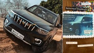 Mahindra Scorpio N കാത്തിരിക്കാൻ തുടങ്ങിയിട്ട് 9 മാസം, കേക്ക് കട്ട് ചെയ്‌ത് ആഘോഷമാക്കി യുവാവ്