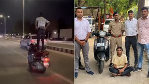 സ്റ്റണ്ടിങ്ങിനൊക്കെ ഒരു മര്യാദ വേണ്ടേ; അഹമ്മദാബാദിൽ യുവാവ് അറസ്റ്റിൽ