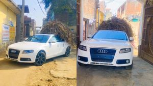 കാലിത്തീറ്റ കൊണ്ടുപോകാൻ വരെ ഔഡിയുടെ ആഡംബര സെഡാൻ; ഇതൊക്കെ നോർത്ത് ഇന്ത്യയിലെ നടക്കു