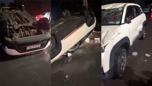 4 സ്റ്റാർ റേറ്റിങ്ങ് ചുമ്മാ കിട്ടിയതല്ലെന്ന് ഇപ്പോൾ മനസിലായി, തലകീഴായി മറിഞ്ഞ മാരുതി എസ്‌യുവിയെ കണ്ടോ