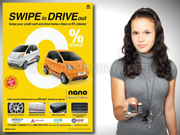 നാനോയ്ക്കു വേണ്ടി ക്രഡിറ്റ് കാര്‍‍ഡ് വലിക്കാം