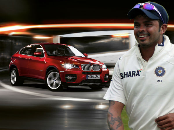 ശാന്തകുമാരന്‍ ശ്രീശാന്തിന്‍റെ ബിഎംഡബ്ല്യു എക്സ്6