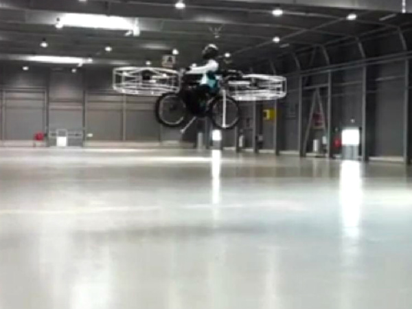 Dummy Rides A Flying Bike Successfully 