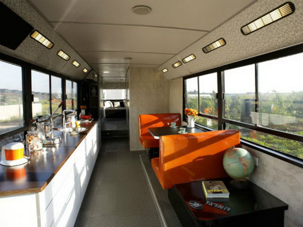 Women Turn Abandoned Bus Into Designer House