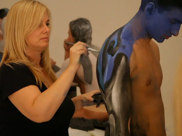 Painted People Car Crash Sculpture