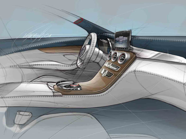 2015 മോഡല്‍ മെഴ്‌സിഡിസ് ബെന്‍സ് സി സ്കെച്ച്