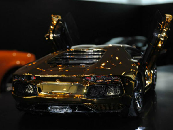 Most expensive gold Lamborghini Aventador