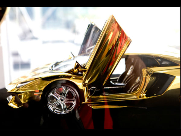 Most expensive gold Lamborghini Aventador