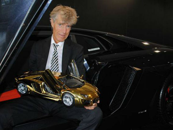 Most expensive gold Lamborghini Aventador