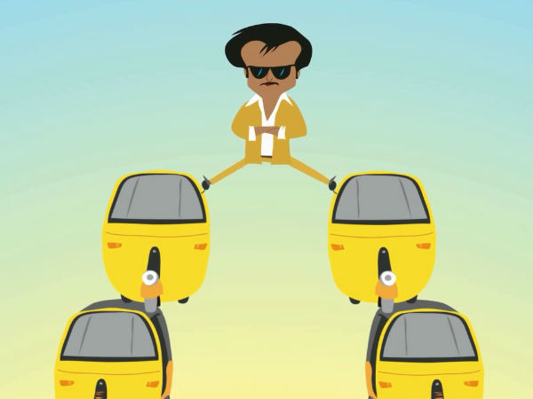 Rajinikanth Split Feet On Autorickshaws