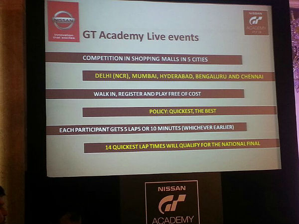 നിസ്സാന്‍ ജിടി അക്കാഡമി പ്രോഗ്രാം