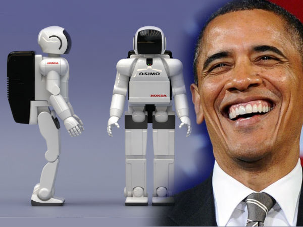 യന്ത്രമനുഷ്യനുമായി ഒബാമയുടെ അഭിമുഖം