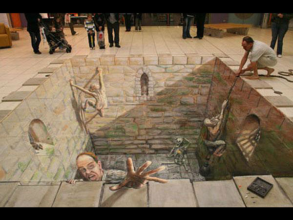 റോഡുകളിലെ ത്രിമാന ചിത്രങ്ങള്‍