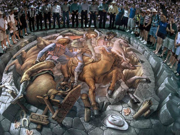 റോഡുകളിലെ ത്രിമാന ചിത്രങ്ങള്‍