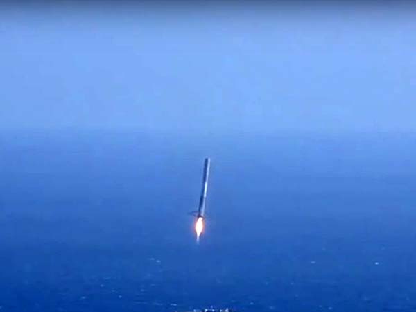  ചരിത്രത്തിലാദ്യമായി റോക്കറ്റിന് കടലിൽ ലാന്റിംഗ് 