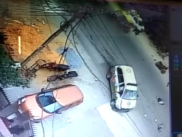 ഇടിച്ചതും പോര നിര്‍ത്താതെ കടന്നും കളഞ്ഞു; ബൈക്കിനെ 'കുത്തിമലര്‍ത്തി' പൊലീസ് കാര്‍