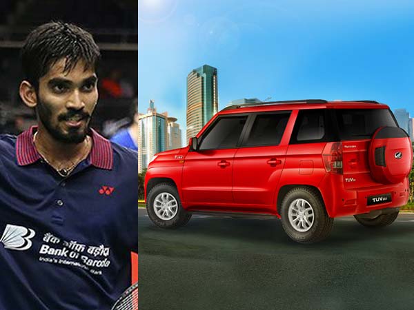 ബാഡ്മിന്റണ്‍ ചാമ്പ്യന്‍ കിഡംബി ശ്രീകാന്തിന് മഹീന്ദ്രയുടെ സമ്മാനം