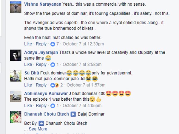 പുതിയ ഡോമിനാര്‍ പരസ്യം തിരിഞ്ഞു കൊത്തി; ബജാജിന് എതിരെ പ്രതിഷേധവുമായി ആരാധകര്‍